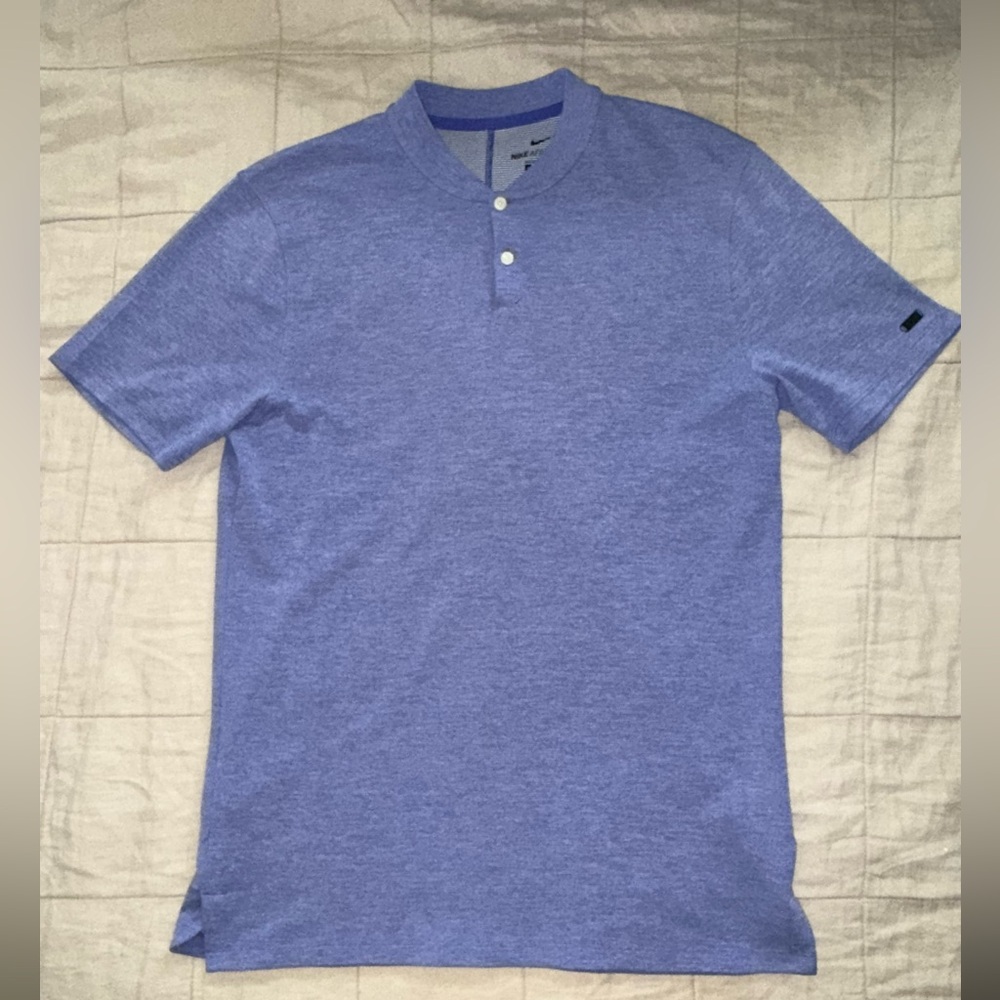 Nike Golf Polo M Purple Aeroreact Tiger Woods Vapor Performance Blade Collar